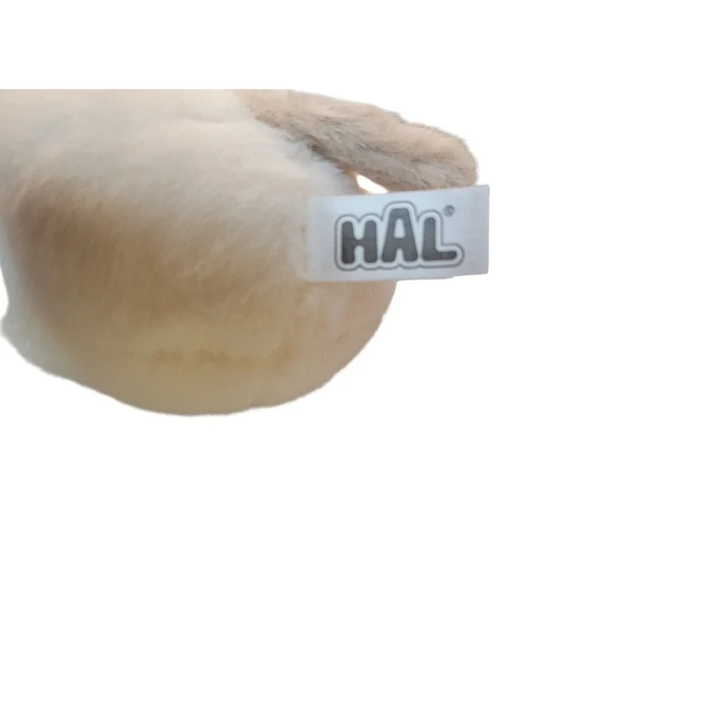HAL Smoochy Pet Pals Cow‎ Dog Toy Cream Tan NEW Squeaker Crinkle 7